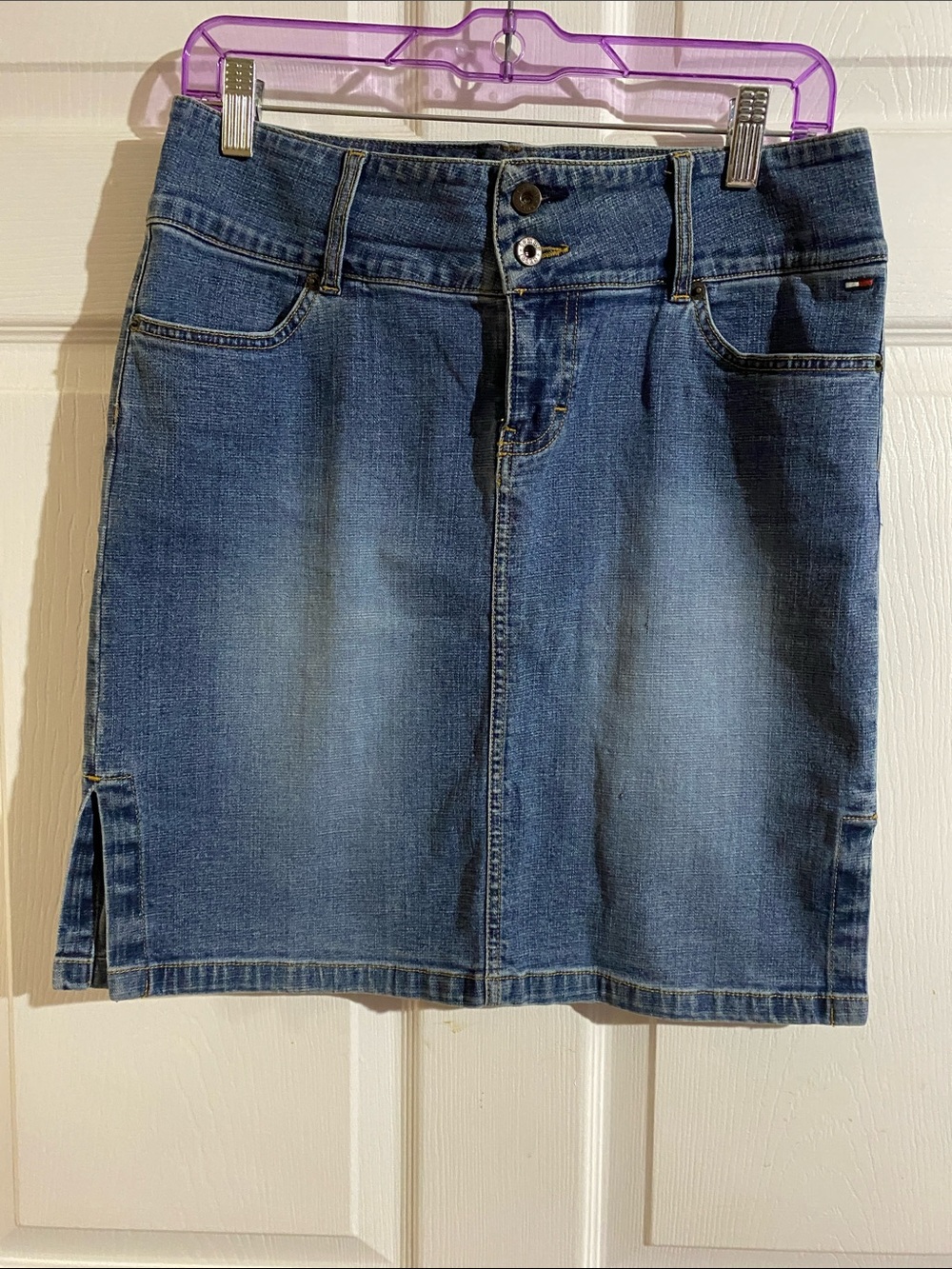 Tommy Hilfiger vintage Medium Blue Denim Mini Skirt